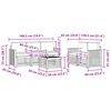 vidaXL Sofagarnituren 6 pcs Natur und Creme Massivholz Akazie