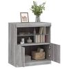 vidaXL Sideboard mit LED-Leuchten Grau Sonoma 60x37x67 cm