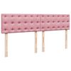 vidaXL Ottoman-Bett mit Matratze Rosa 180x200 cm Samt
