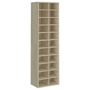 vidaXL Schuhschrank Sonoma-Eiche 54x34x183 cm Holzwerkstoff