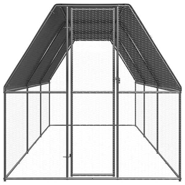 vidaXL Outdoor-H&uuml;hnerk&auml;fig 2x6x2 m Verzinkter Stahl