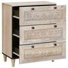 vidaXL Sideboard Wei&szlig; 60 x 33 x 75 cm massives Mangoholz