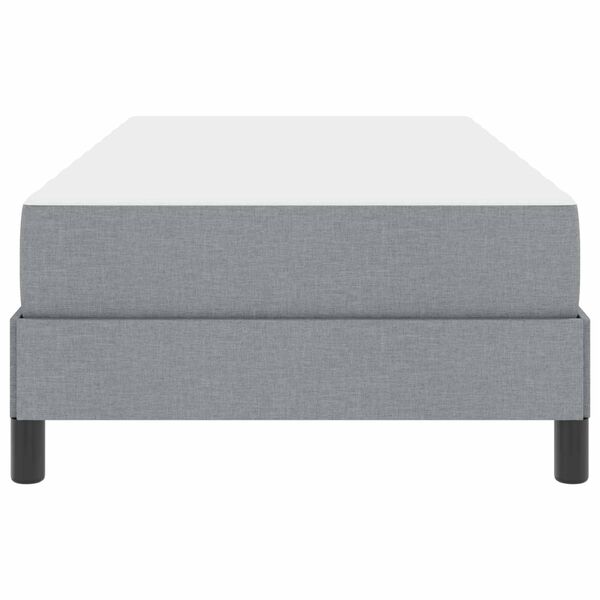vidaXL Boxspringbett mit Matratze Hellgrau 90 x 190 cm Stoff