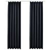 vidaXL Verdunkelungsvorh&auml;nge mit Haken 2 Stk. Anthrazit 140x245cm