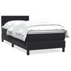 vidaXL Boxspringbett mit Matratze Schwarz 100x210 cm Samt