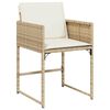 vidaXL Garten Essgruppe mit Kissen 9 pcs Beige Poly-Rattan