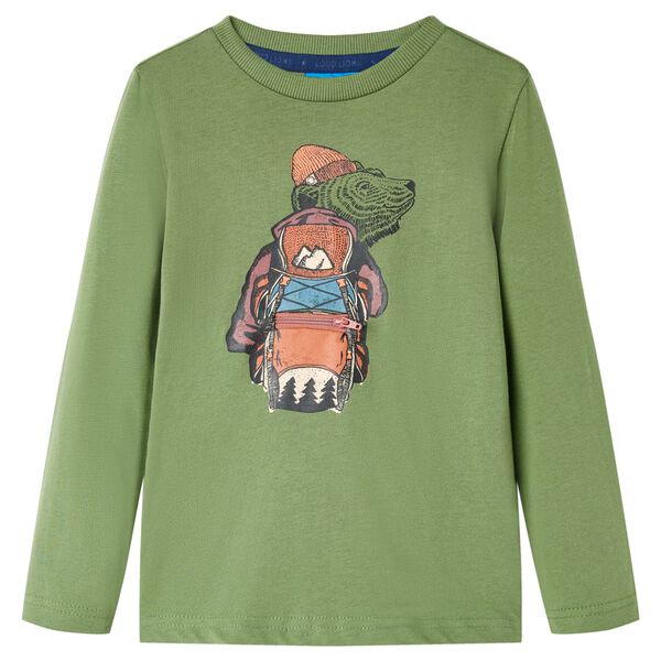 Kinder-Langarmshirt Helles Khaki 104
