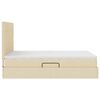 vidaXL Bett mit Stauraum und LED mit LED Creme 140 x 190 cm Polyester