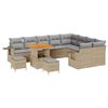 vidaXL Garten-Sofa-Set 12 pcs Beige Poly-Rattan