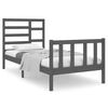 vidaXL Massivholzbett Grau 75x190 cm