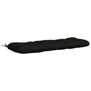 vidaXL Bankkissen VIANEN 100 % Polyester Schwarz 100 x 40 x 12 cm