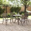 vidaXL Garten Essgruppe 5 pcs Bronze 90 x 90 x 75 cm Gussaluminium