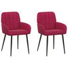 vidaXL Esszimmerst&uuml;hle 2 pcs Samt (V) Weinrot 57 x 50 x 85 cm