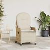 vidaXL Relaxsessel Beige 56 x 66 x 95cm Poly-Rattan