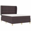 vidaXL Boxspringbett mit Matratze Dunkelbraun 190 x 140 cm Stoff