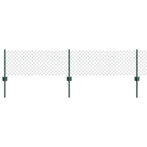 vidaXL Kettenzaun mit Pfosten 10 x 0,4 m (B x H)