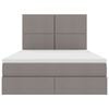vidaXL Bett mit Stauraum und LED mit LED Taupe 140 x 190 cm Polyester