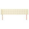 vidaXL Kopfteil mit Ohren Creme 163x16x78/88 cm Kunstleder