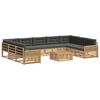 vidaXL Outdoor-Sofagarnitur 10 stk. Wei&szlig; und Anthrazit