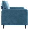 vidaXL 2-Sitzer-Sofa Blau 140 cm Samt