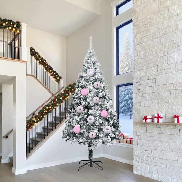 vidaXL Weihnachtsbaumkugel Set XXL 4 pcs Rosa Kunststoff