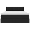 vidaXL Aufbewahrungsbett mit Matratze Schwarz 140 x 190 cm Samt