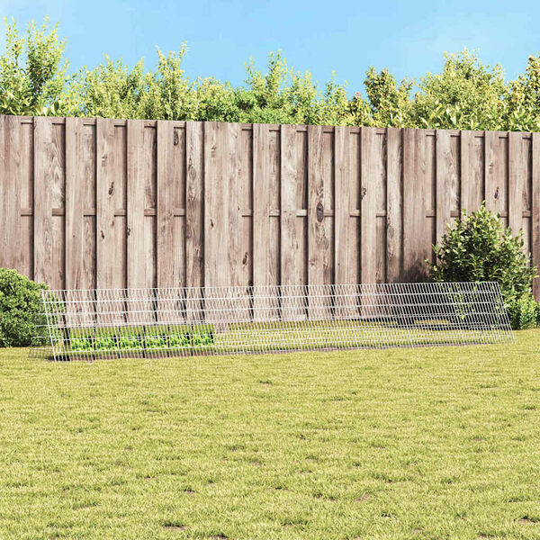 vidaXL Hasenk&auml;fig Silber 650 x 55 x 55 cm Verzinkter Stahl