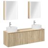 vidaXL Badezimmerschrank-Set 5 stk. Sonoma-Eiche Holzwerkstoff