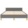 vidaXL Bettgestell ohne Matratze Dunkelgrau 120x200 cm Stoff