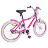 vidaXL Kinderfahrrad 18 Zoll f&uuml;r 5-7 Jahre alt Rosa