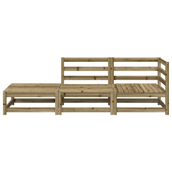 vidaXL Gartensofa mit Hocker 2-Sitzer Kiefernholz Impr&auml;gniert