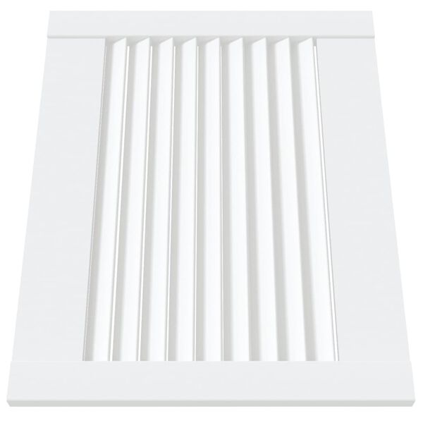 vidaXL Schrankt&uuml;r Lamellen-Design Wei&szlig; 39,5x49,4 cm Massivholz Kiefer