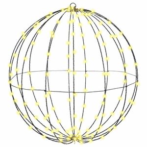 vidaXL Ball mit 192 LEDs Warmwei&szlig; 59,5 x 59,5 x 63 cm Metall