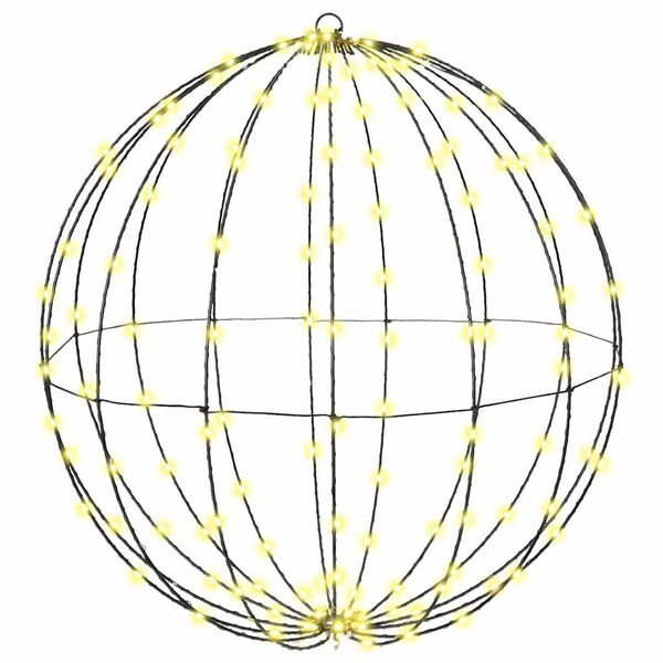 vidaXL Ball mit 192 LEDs Warmwei&szlig; 59,5 x 59,5 x 63 cm Metall
