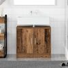 vidaXL Badezimmerschrank mit T&uuml;r Altholz 63 x 29 x 55 cm Holzwerkstoff