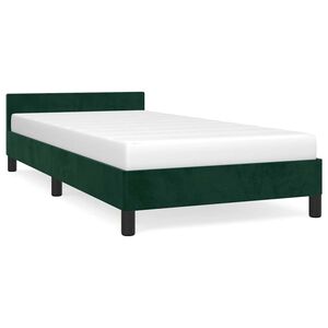 vidaXL Bettgestell ohne Matratze Dunkelgr&uuml;n 80x200 cm Samt