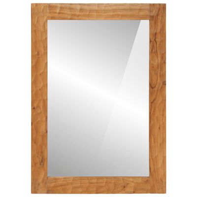 vidaXL Badspiegel 50x70x2,5 cm Massivholz Akazie und Glas