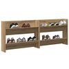 vidaXL Schuhschrank 2 pcs Artisan-Eiche 85 x 18 x 90 cm Holzwerkstoff