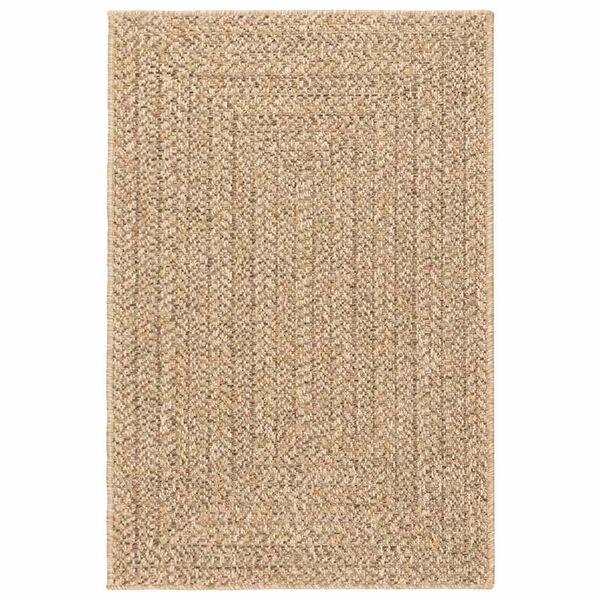 vidaXL Teppich ZIZUR Beige 140x200 cm Jute-Optik Indoor und Outdoor