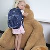 CHILDHOME Kinder-Schulrucksack ABC Marineblau und Wei&szlig;