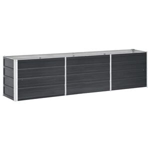 vidaXL Garten-Hochbeet Verzinkter Stahl 240&times;40&times;45 cm Anthrazit