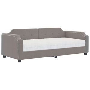 vidaXL Tagesbett mit Matratze Taupe 80x200 cm Stoff