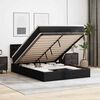 vidaXL Ottoman-Bett mit Matratzen & LEDs Schwarz 140x190 cm Kunstleder
