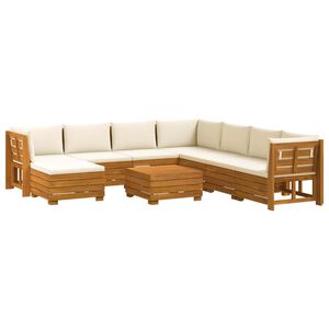 vidaXL 9 stk. Outdoor-Sofagarnitur Massivholz Akazie Braun