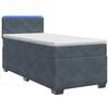vidaXL Boxspringbett mit Matratze und LED Dunkelgrau 80 x 200 cm Samt