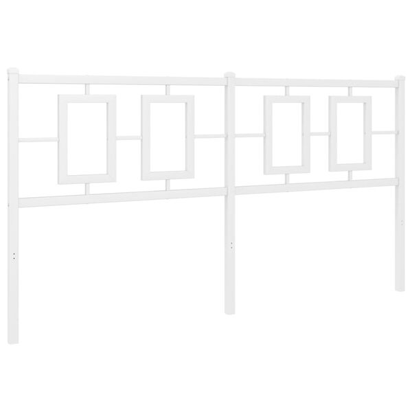 vidaXL Ersatz-Kopfteil Metall Wei&szlig; 150 cm