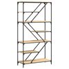 vidaXL B&uuml;cherregal Sonoma-Eiche 91x36x176 cm Holzwerkstoff und Stahl