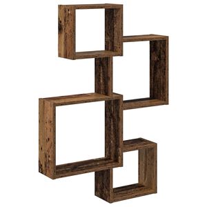 vidaXL Wandw&uuml;rfelregale Wandhalterung Altholz 64 x 13,5 x 91,5 cm