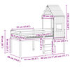 vidaXL Hochbett mit Dach 90x190 cm Massivholz Kiefer