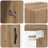 vidaXL Wandschrank Artisan-Eiche 34,5 x 34 x 90 cm Holzwerkstoff
